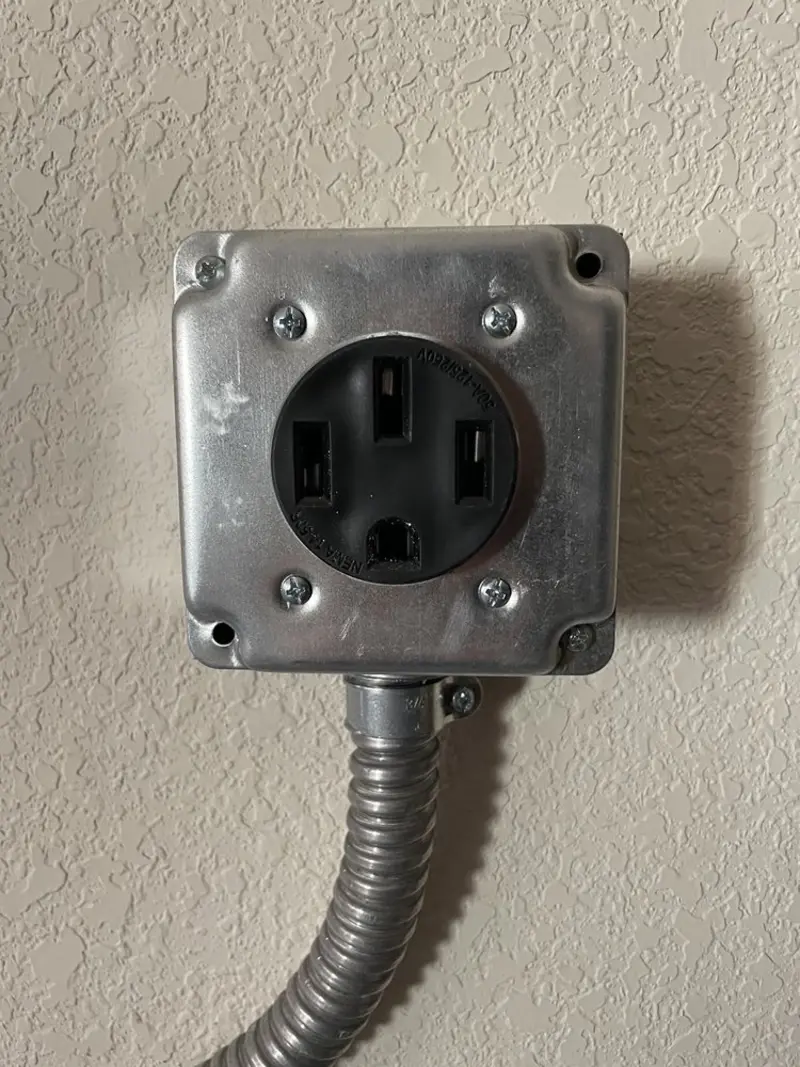 NEMA 14-50 outlet installed for Electrical Panel Upgrade in Rockcreek